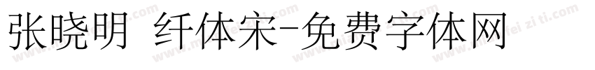 张晓明 纤体宋字体转换